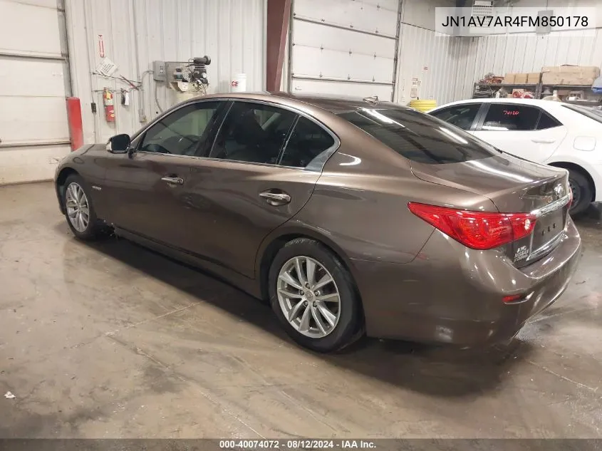 JN1AV7AR4FM850178 2015 Infiniti Q50 Hybrid Premium