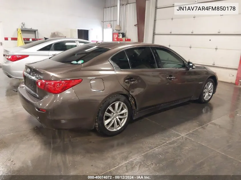 JN1AV7AR4FM850178 2015 Infiniti Q50 Hybrid Premium