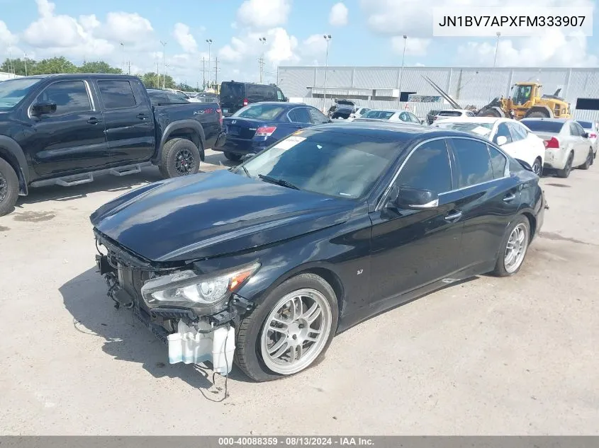 2015 Infiniti Q50 Premium VIN: JN1BV7APXFM333907 Lot: 40088359