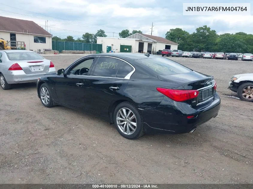 2015 Infiniti Q50 Premium VIN: JN1BV7AR6FM404764 Lot: 40100010