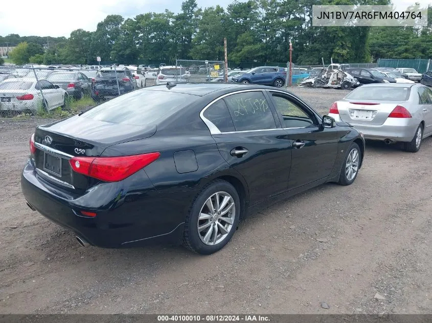 2015 Infiniti Q50 Premium VIN: JN1BV7AR6FM404764 Lot: 40100010