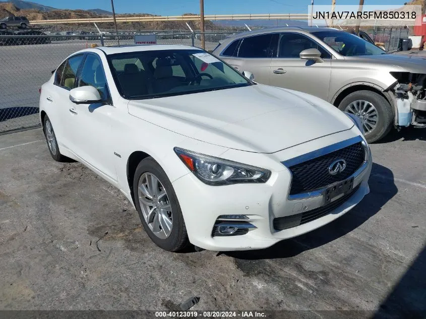 JN1AV7AR5FM850318 2015 Infiniti Q50 Hybrid Premium