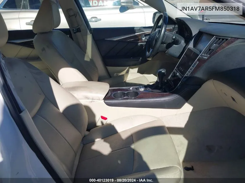 JN1AV7AR5FM850318 2015 Infiniti Q50 Hybrid Premium