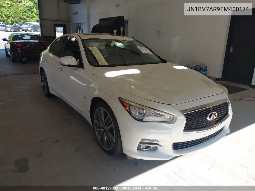 2015 Infiniti Q50 Premium VIN: JN1BV7AR9FM400174 Lot: 40129399