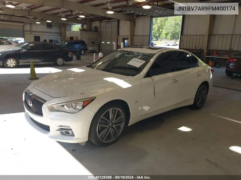 2015 Infiniti Q50 Premium VIN: JN1BV7AR9FM400174 Lot: 40129399