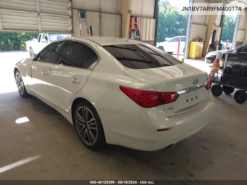 JN1BV7AR9FM400174 2015 Infiniti Q50 Premium