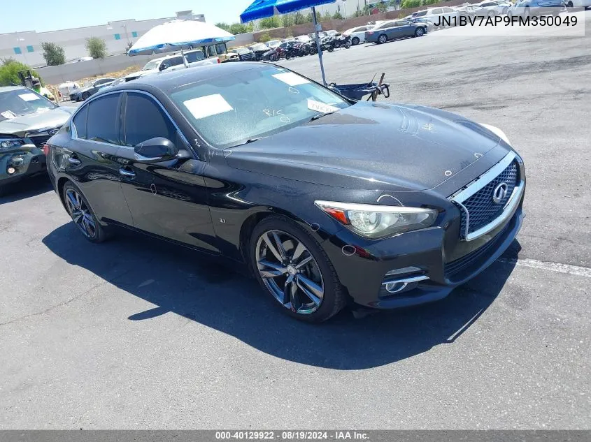 2015 Infiniti Q50 Premium VIN: JN1BV7AP9FM350049 Lot: 40129922