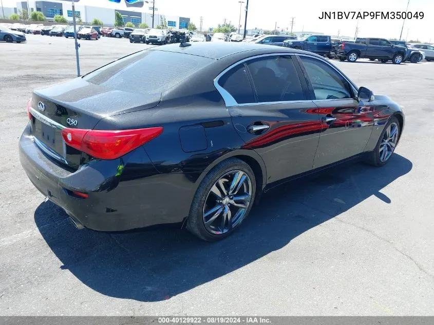 2015 Infiniti Q50 Premium VIN: JN1BV7AP9FM350049 Lot: 40129922