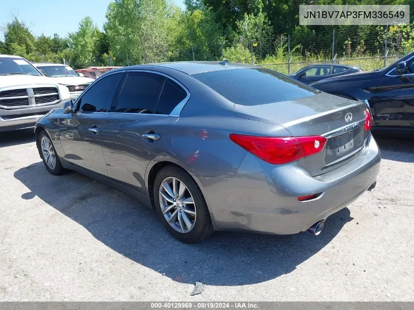 2015 Infiniti Q50 VIN: JN1BV7AP3FM336549 Lot: 40129969