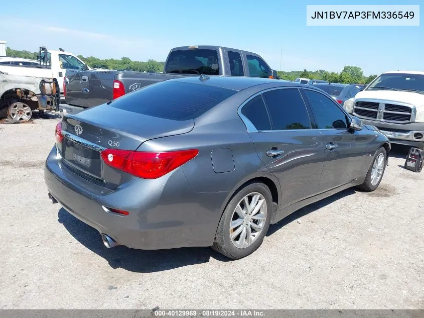 2015 Infiniti Q50 VIN: JN1BV7AP3FM336549 Lot: 40129969