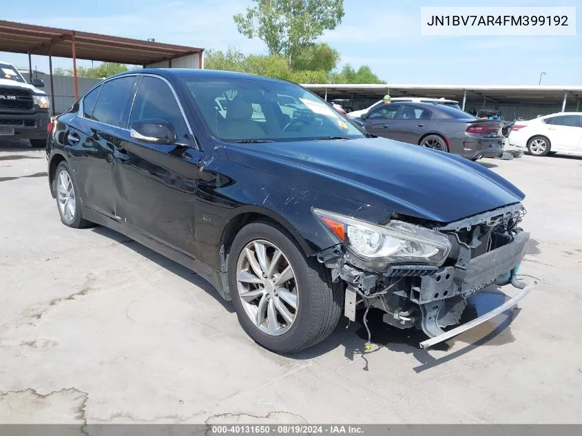 2015 Infiniti Q50 Premium VIN: JN1BV7AR4FM399192 Lot: 40131650