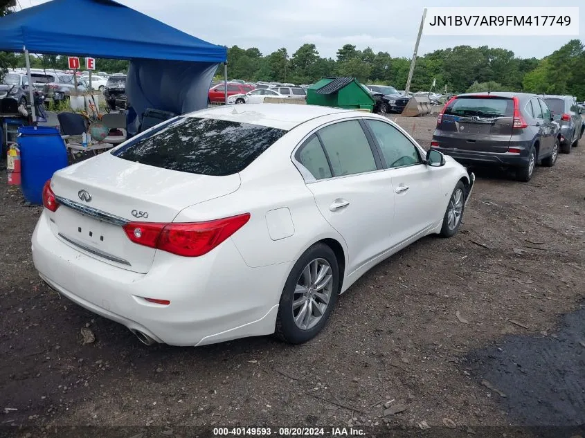 JN1BV7AR9FM417749 2015 Infiniti Q50 Premium/Sport