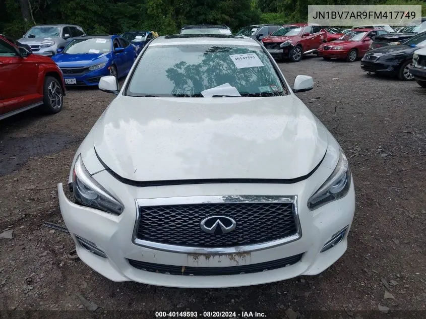 JN1BV7AR9FM417749 2015 Infiniti Q50 Premium/Sport