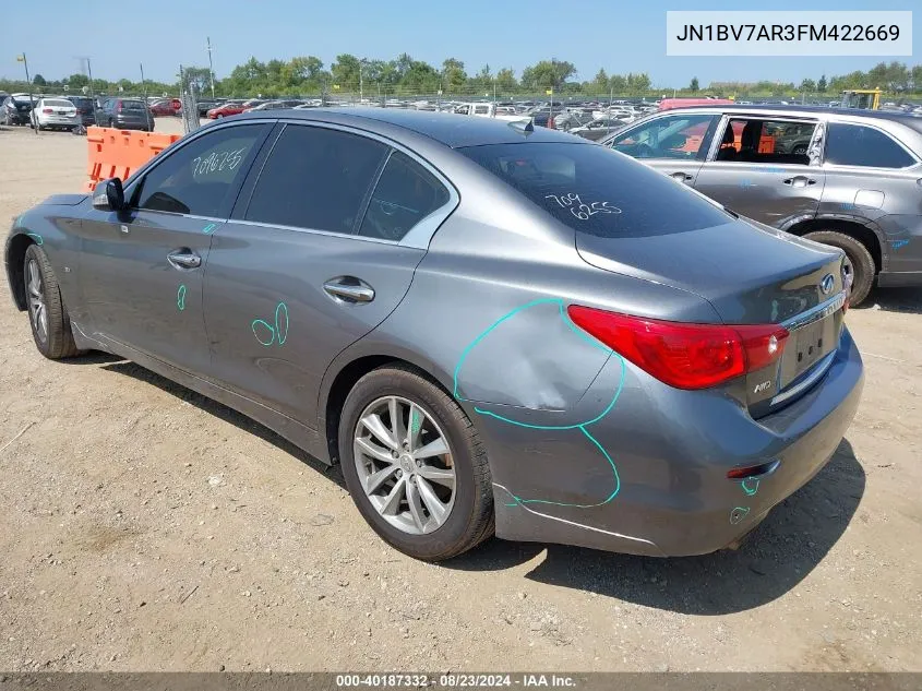 JN1BV7AR3FM422669 2015 Infiniti Q50 Premium