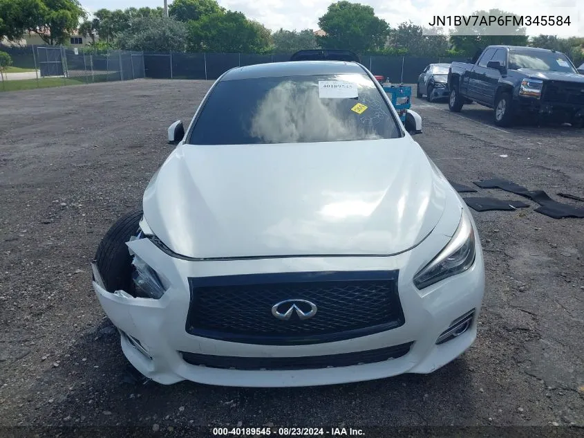 2015 Infiniti Q50 Premium VIN: JN1BV7AP6FM345584 Lot: 40189545