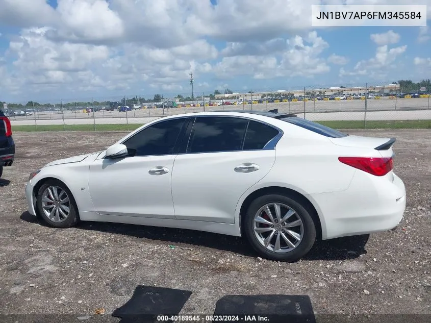 2015 Infiniti Q50 Premium VIN: JN1BV7AP6FM345584 Lot: 40189545