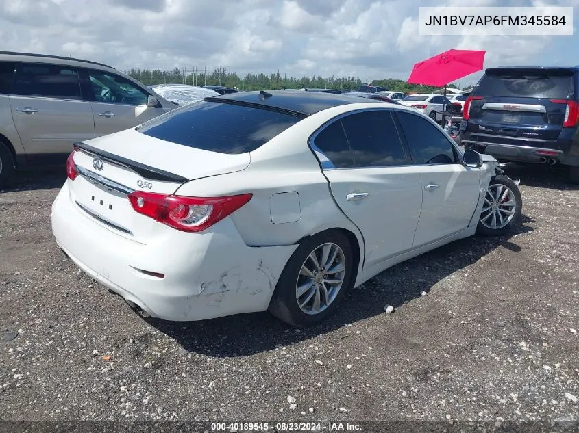 2015 Infiniti Q50 Premium VIN: JN1BV7AP6FM345584 Lot: 40189545