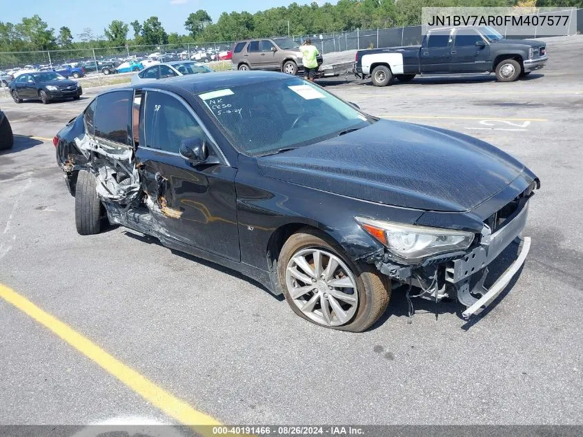 2015 Infiniti Q50 Premium VIN: JN1BV7AR0FM407577 Lot: 40191466