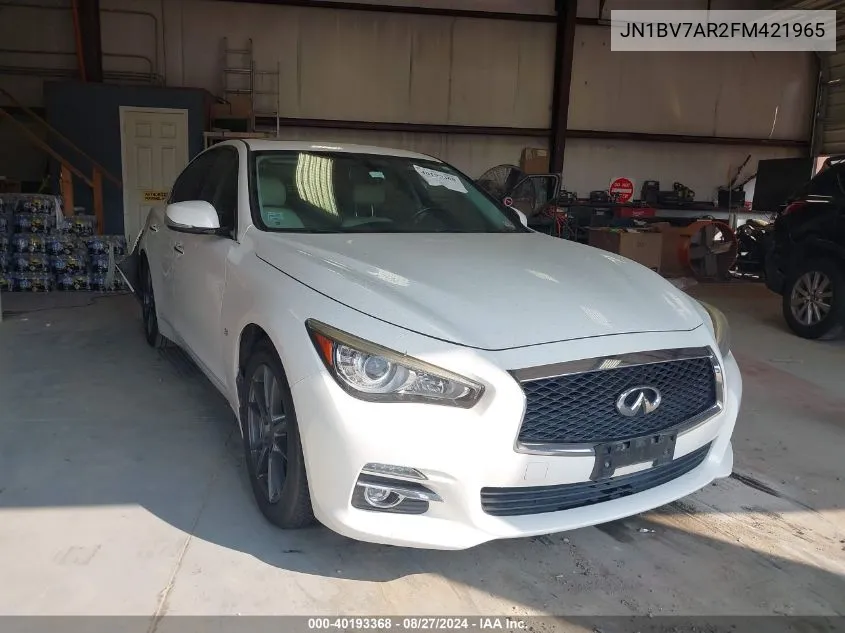 JN1BV7AR2FM421965 2015 Infiniti Q50 Premium