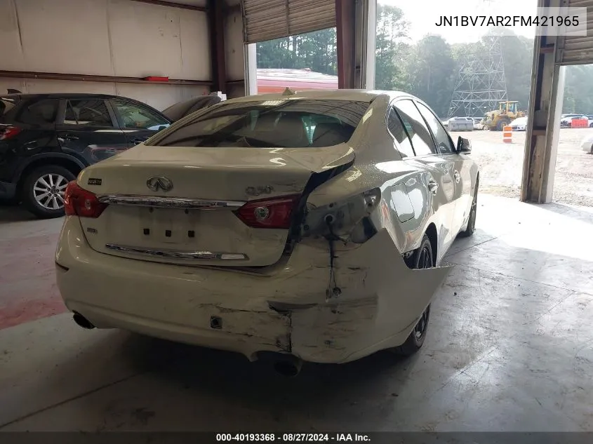 JN1BV7AR2FM421965 2015 Infiniti Q50 Premium