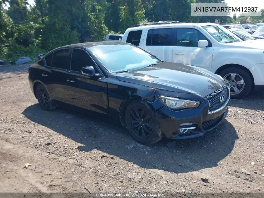 2015 Infiniti Q50 VIN: JN1BV7AR7FM412937 Lot: 40193442