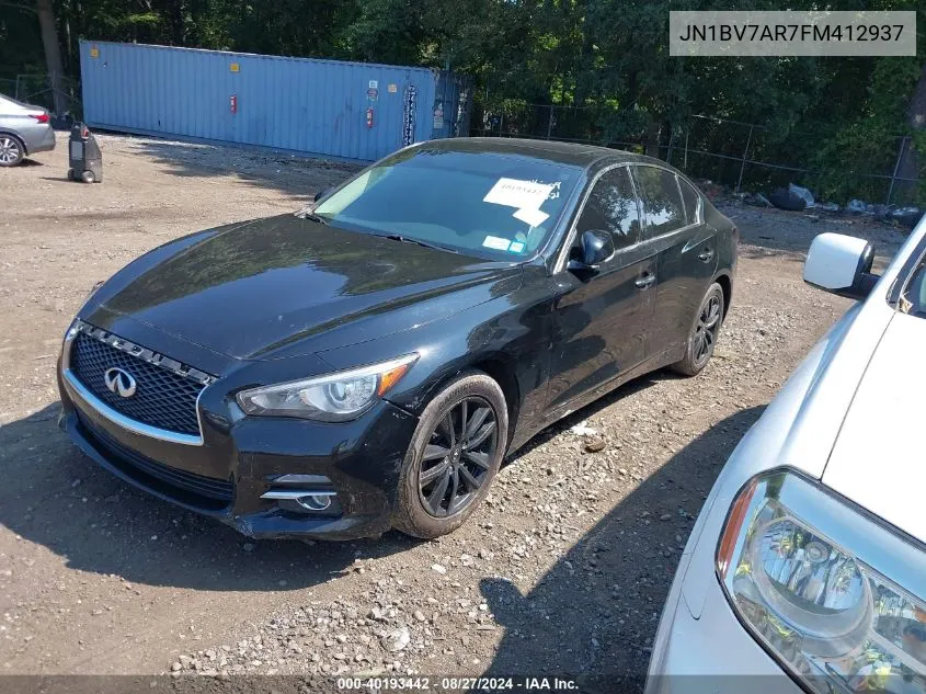 2015 Infiniti Q50 VIN: JN1BV7AR7FM412937 Lot: 40193442