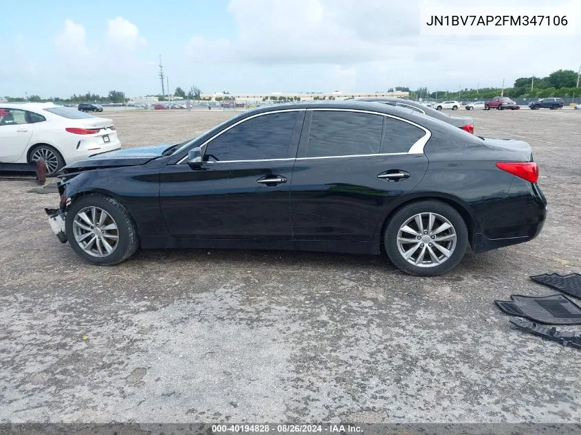 JN1BV7AP2FM347106 2015 Infiniti Q50 Premium/Sport