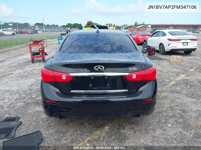 JN1BV7AP2FM347106 2015 Infiniti Q50 Premium/Sport