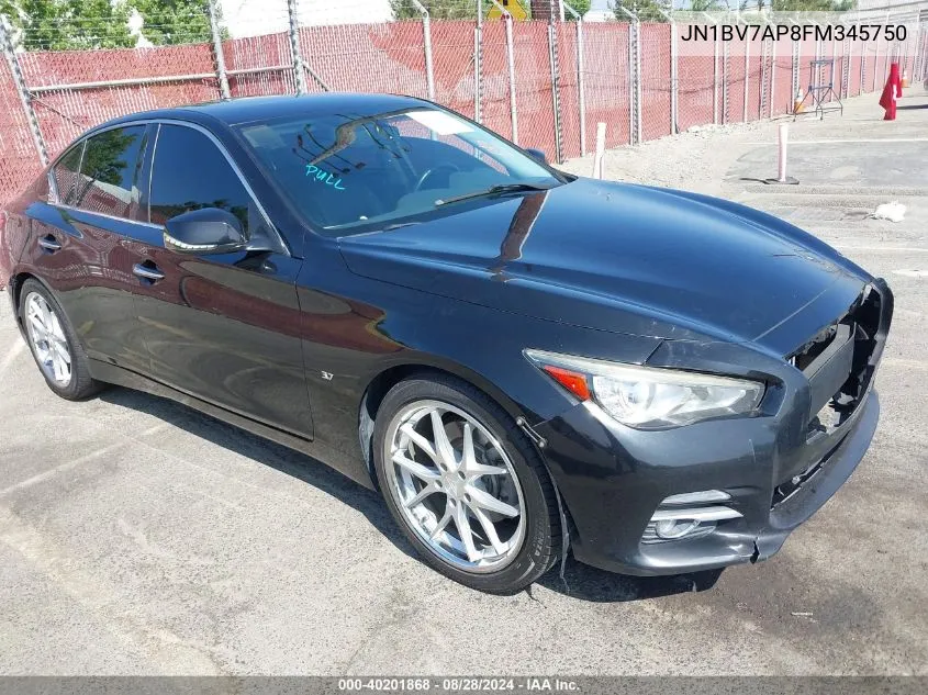 2015 Infiniti Q50 Premium VIN: JN1BV7AP8FM345750 Lot: 40201868