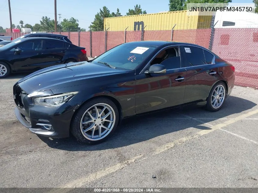 2015 Infiniti Q50 Premium VIN: JN1BV7AP8FM345750 Lot: 40201868