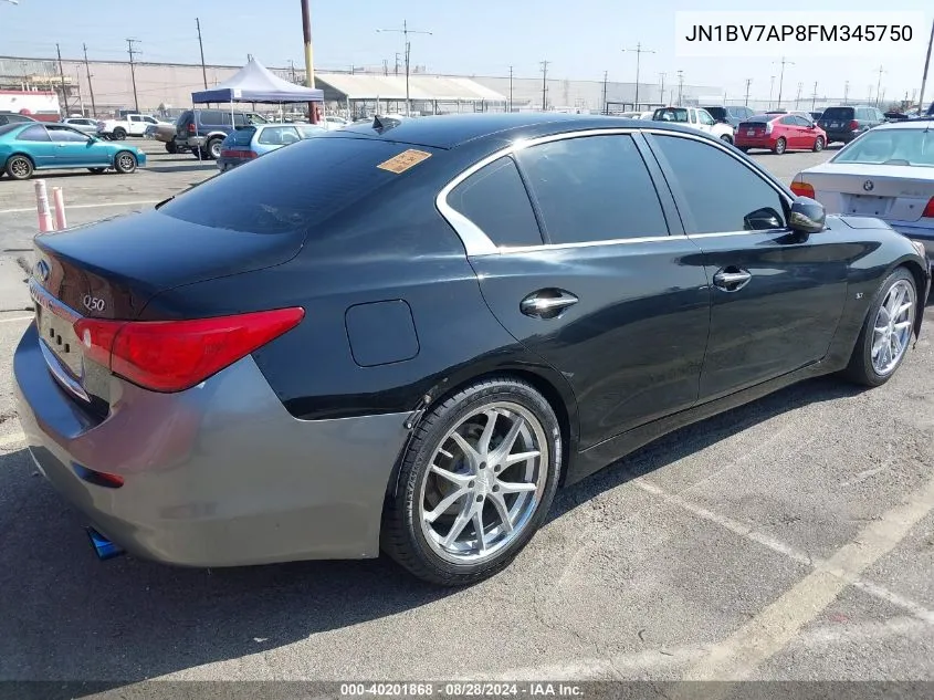 2015 Infiniti Q50 Premium VIN: JN1BV7AP8FM345750 Lot: 40201868