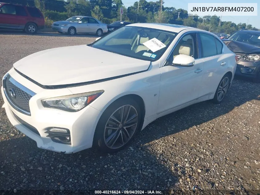 2015 Infiniti Q50 Sport VIN: JN1BV7AR8FM407200 Lot: 40216624