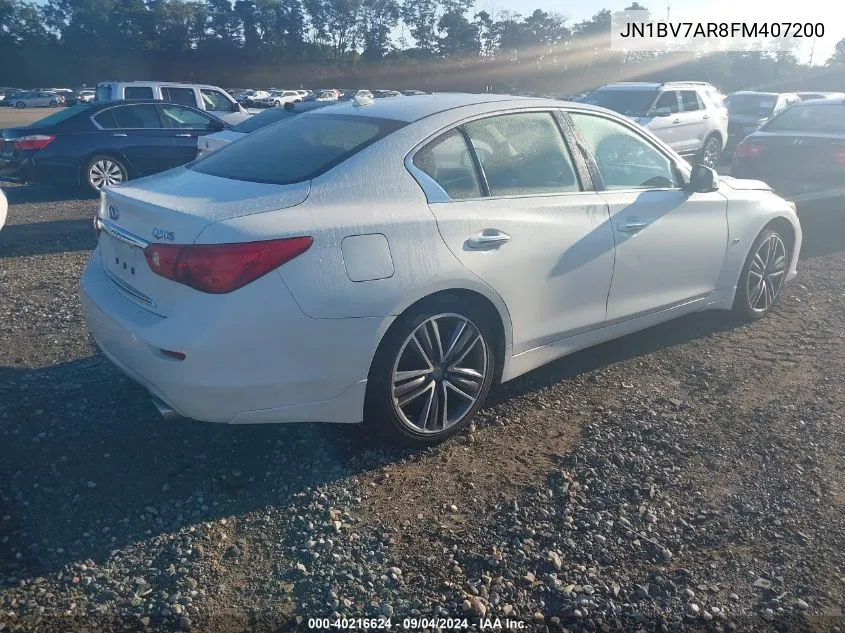 JN1BV7AR8FM407200 2015 Infiniti Q50 Sport