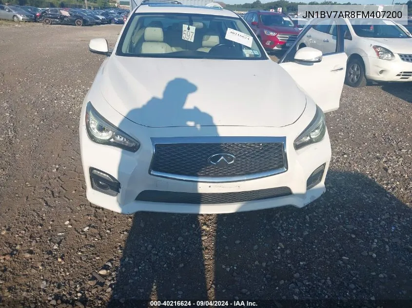 2015 Infiniti Q50 Sport VIN: JN1BV7AR8FM407200 Lot: 40216624