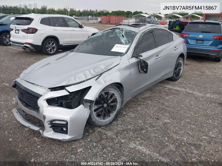 2015 Infiniti Q50 VIN: JN1BV7AR5FM415867 Lot: 40224742