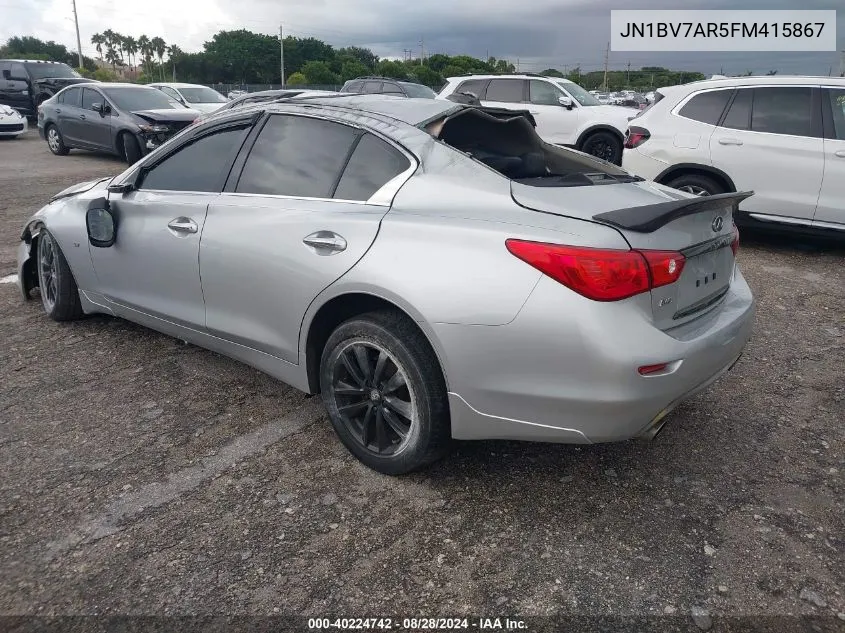 JN1BV7AR5FM415867 2015 Infiniti Q50