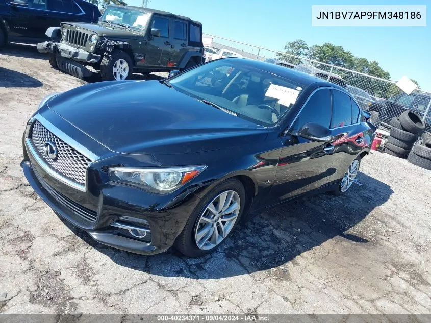 2015 Infiniti Q50 VIN: JN1BV7AP9FM348186 Lot: 40234371