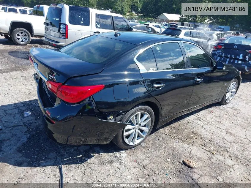 2015 Infiniti Q50 VIN: JN1BV7AP9FM348186 Lot: 40234371