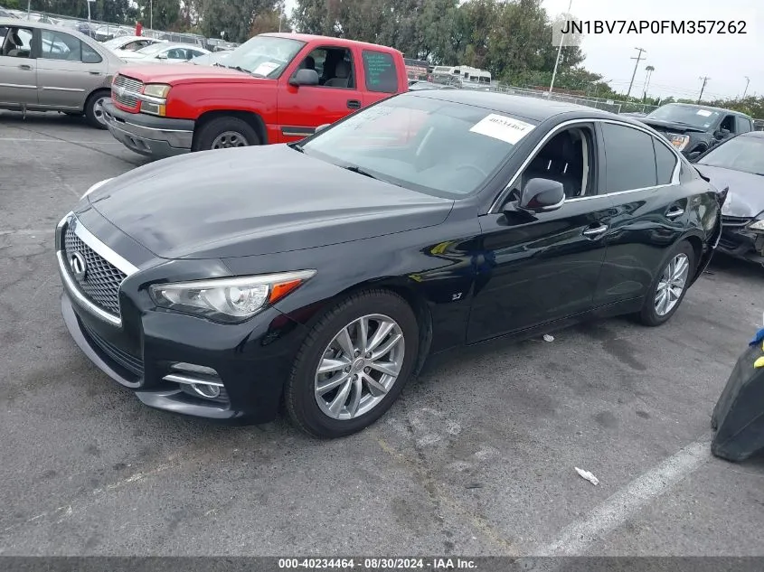 2015 Infiniti Q50 Premium VIN: JN1BV7AP0FM357262 Lot: 40234464