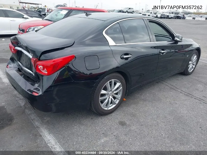 2015 Infiniti Q50 Premium VIN: JN1BV7AP0FM357262 Lot: 40234464