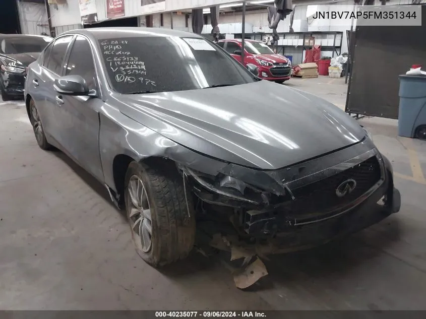 JN1BV7AP5FM351344 2015 Infiniti Q50