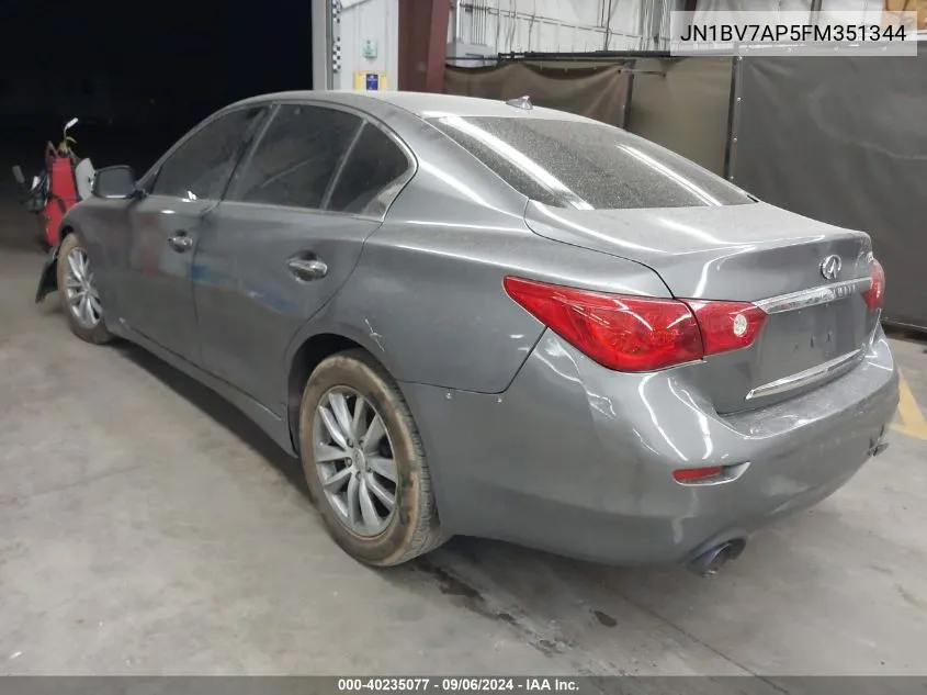 JN1BV7AP5FM351344 2015 Infiniti Q50