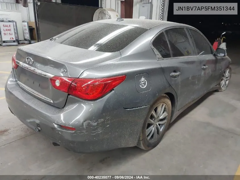 JN1BV7AP5FM351344 2015 Infiniti Q50