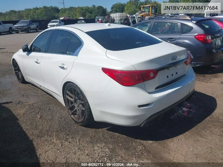 2015 Infiniti Q50 Premium/Sport VIN: JN1BV7AR7FM417684 Lot: 40252772