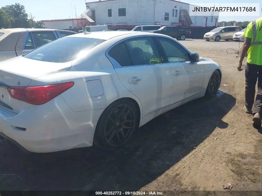 2015 Infiniti Q50 Premium/Sport VIN: JN1BV7AR7FM417684 Lot: 40252772