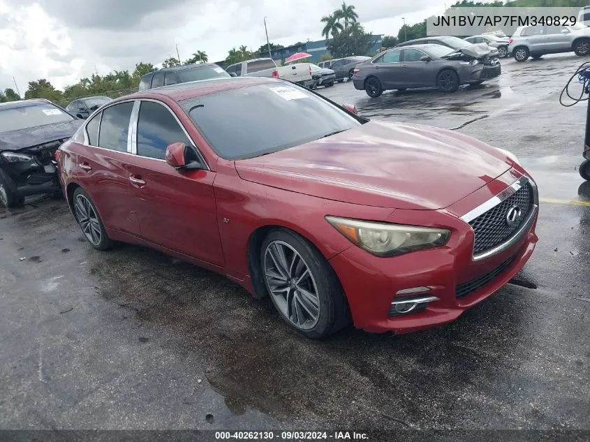 2015 Infiniti Q50 Premium VIN: JN1BV7AP7FM340829 Lot: 40262130