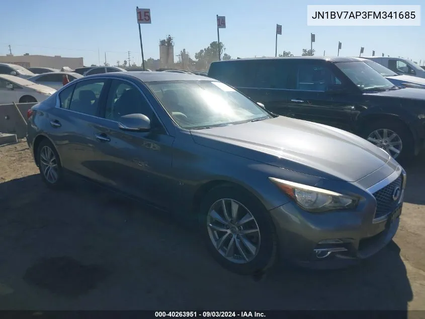 2015 Infiniti Q50 Premium VIN: JN1BV7AP3FM341685 Lot: 40263951