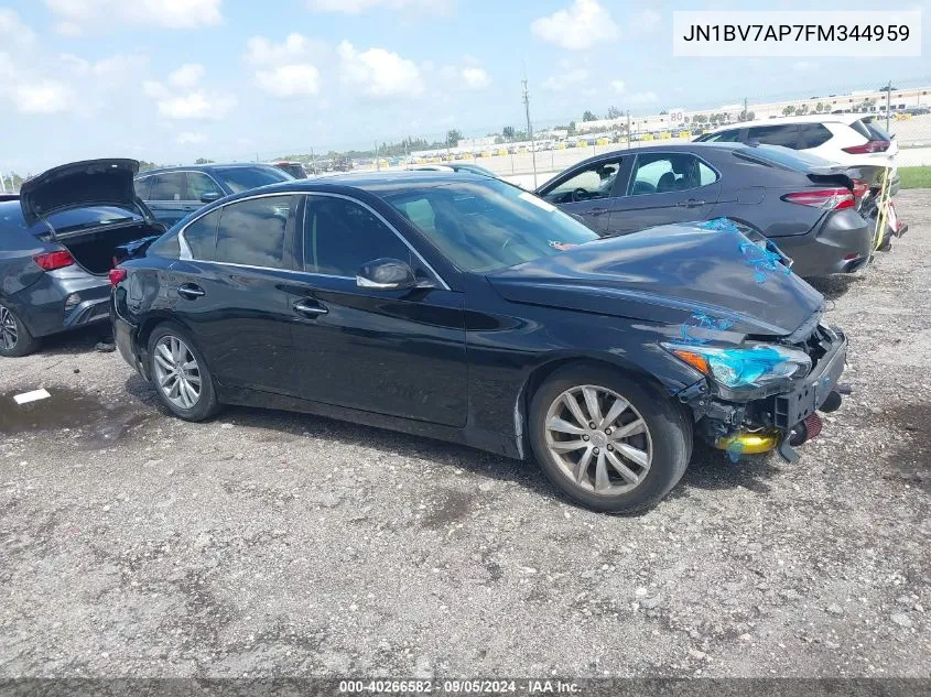 2015 Infiniti Q50 Premium/Sport VIN: JN1BV7AP7FM344959 Lot: 40266582