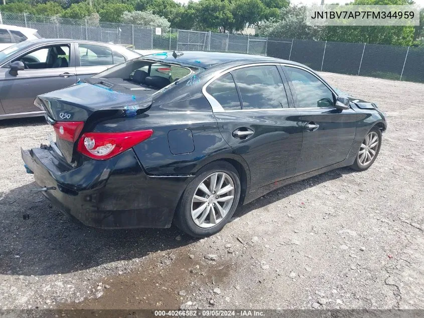 2015 Infiniti Q50 Premium/Sport VIN: JN1BV7AP7FM344959 Lot: 40266582