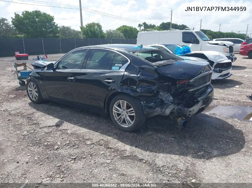 2015 Infiniti Q50 Premium/Sport VIN: JN1BV7AP7FM344959 Lot: 40266582